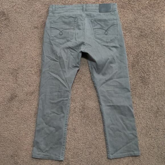 Jack of Spades Jeans Mens 35 x 28 Jack Straight Leg Stretch Ash Black Gray - Picture 2 of 9